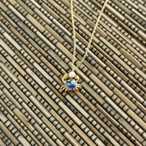 Kate Spade Sea Star Crab Mini Pendant Necklace Gold